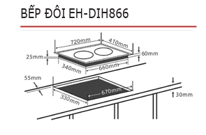bep doi eh dhi866 - Bếp Từ Chefs EH-DIH866