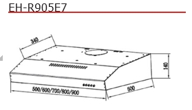 eh r905e7 - Máy Hút Mùi Chefs EH-R905E7