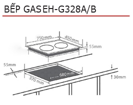 Bếp Gas Âm Chefs EH-G238A - 2