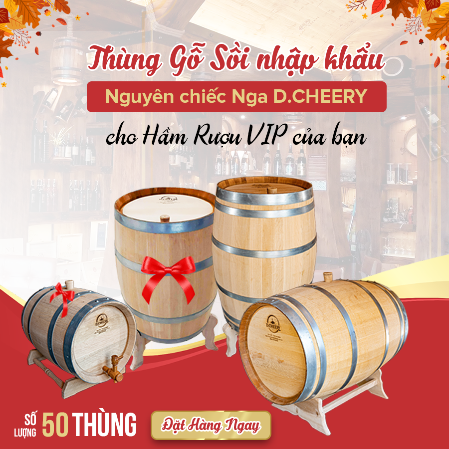 CHƯƠNG TRÌNH THÁNG 4/2023: THÙNG GỖ SỒI CHO HẦM RƯỢU VIP