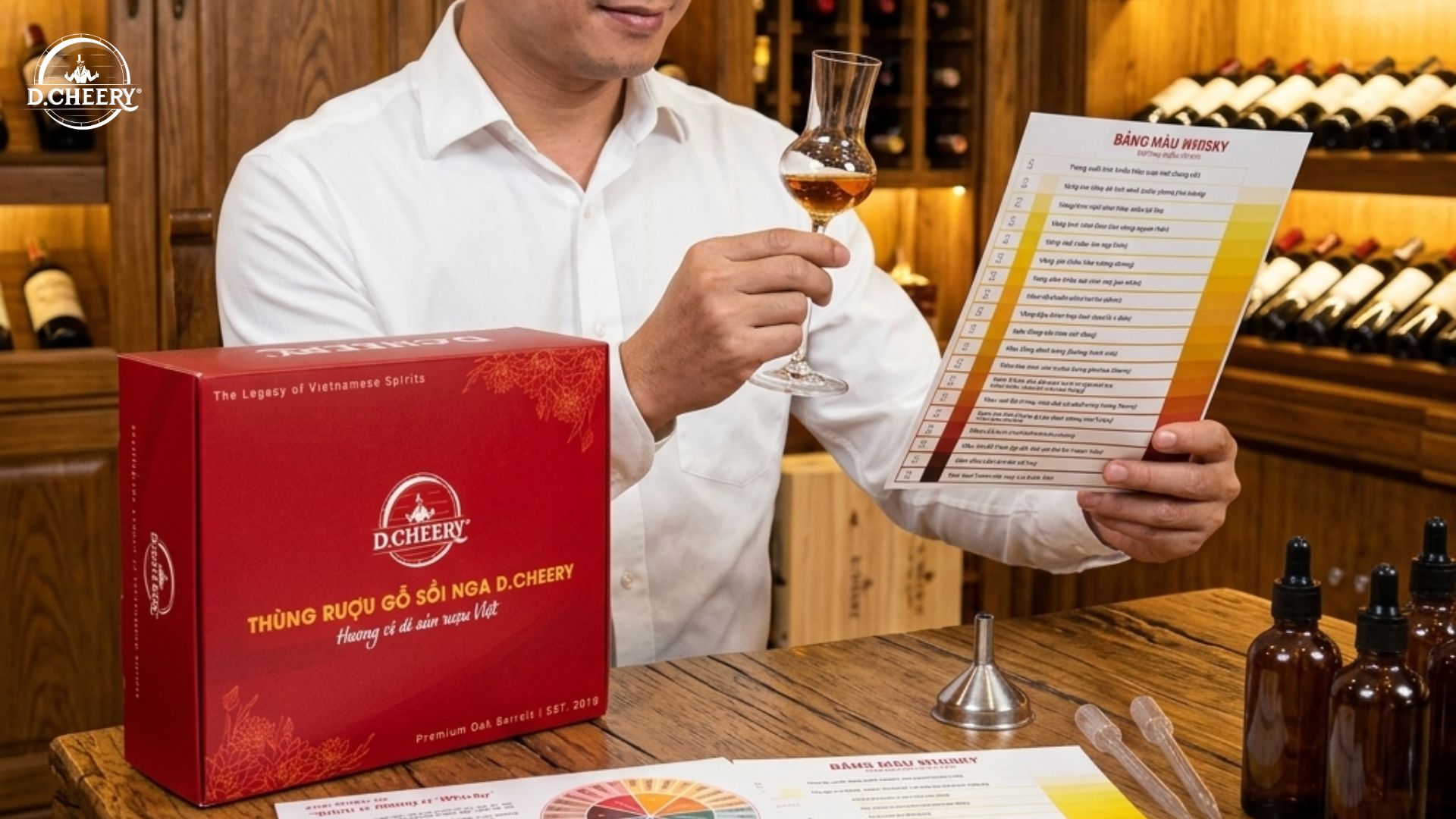 Tasting Kit D.CHEERY: Cách Đánh Giá Và Theo Dõi Rượu Ủ Thùng Gỗ Sồi Hiệu Quả