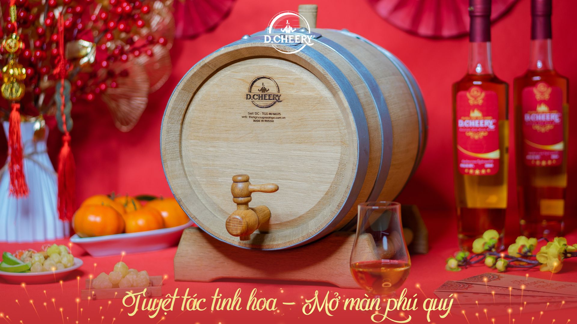 Quà Tết ý nghĩa, thiết thực cho gia đình 2024: Thùng gỗ sồi