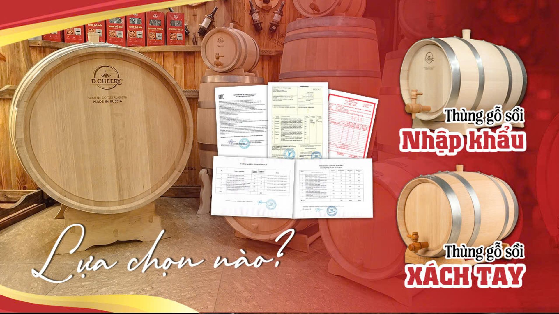 Thùng Gỗ Sồi Nhập Khẩu Chính Ngạch vs Hàng Xách Tay: Lựa Chọn Nào Tối Ưu?