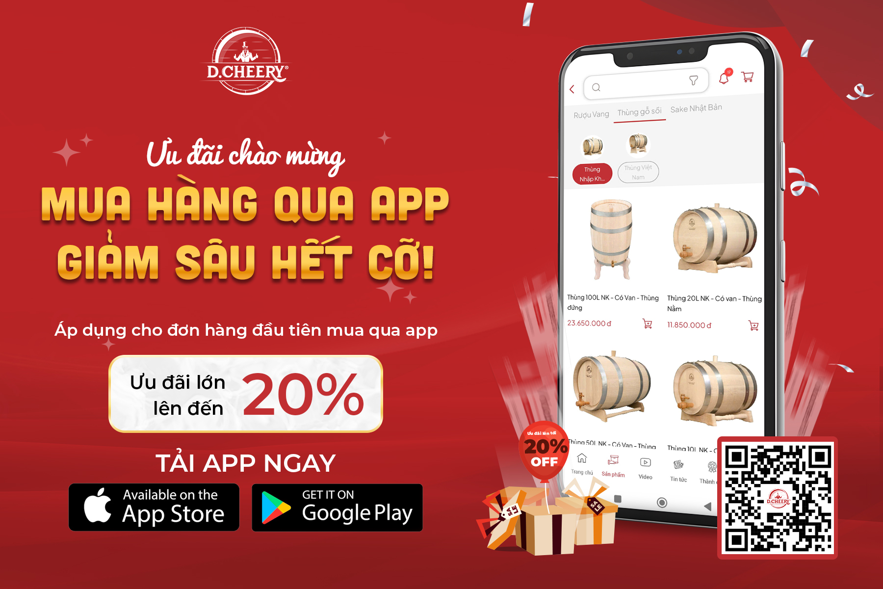 KHUYẾN MẠI CHÀO MỪNG RA MẮT APP D.CHEERY
