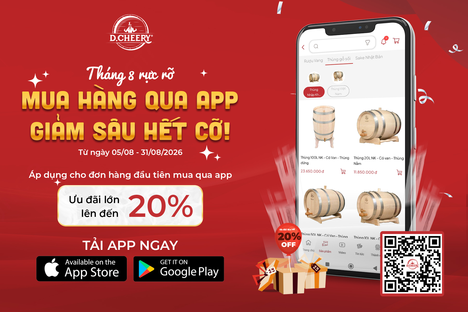 KHUYẾN MẠI CHÀO MỪNG RA MẮT APP D.CHEERY