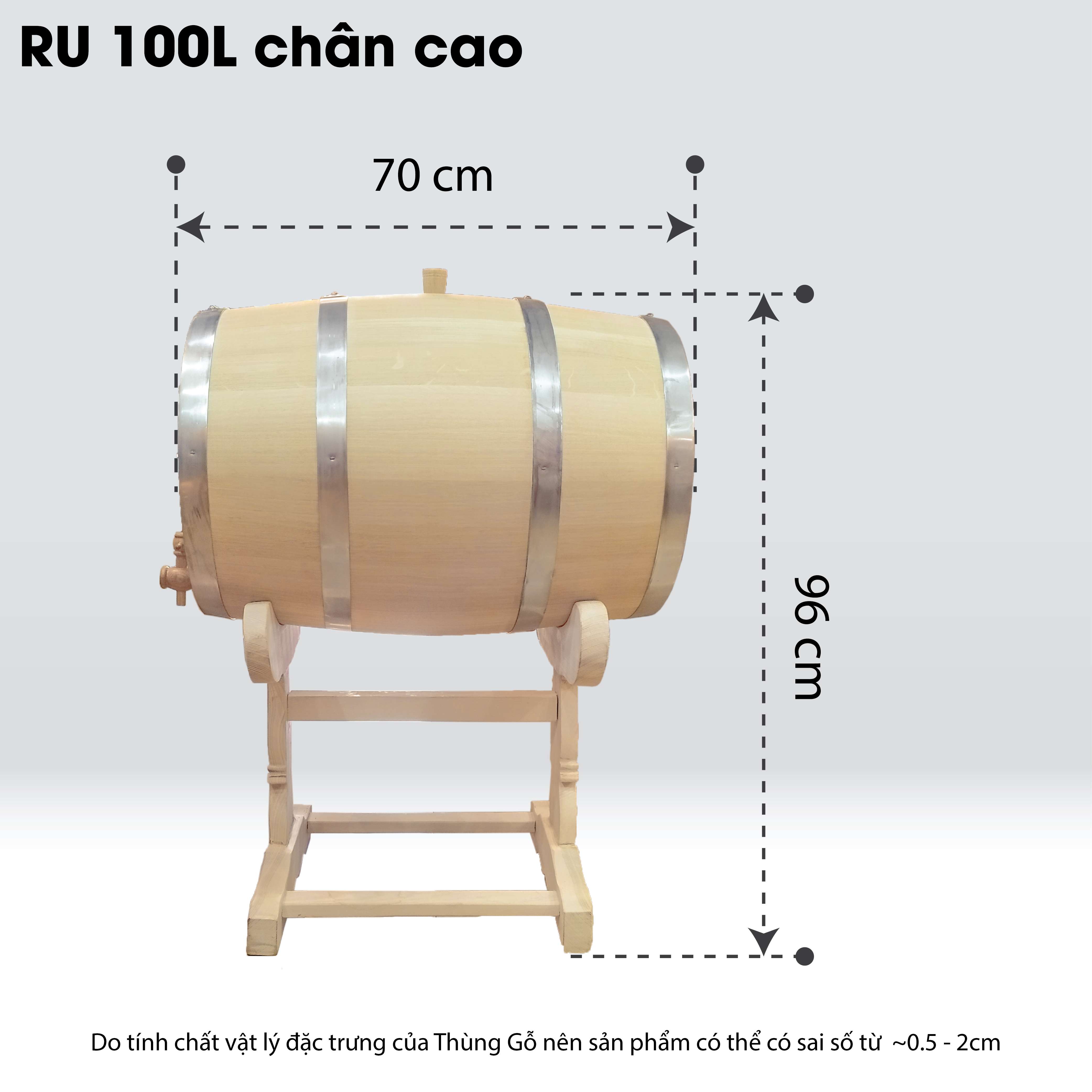 Thùng Gỗ Sồi Nhập Khẩu Nga D.CHEERY 100L