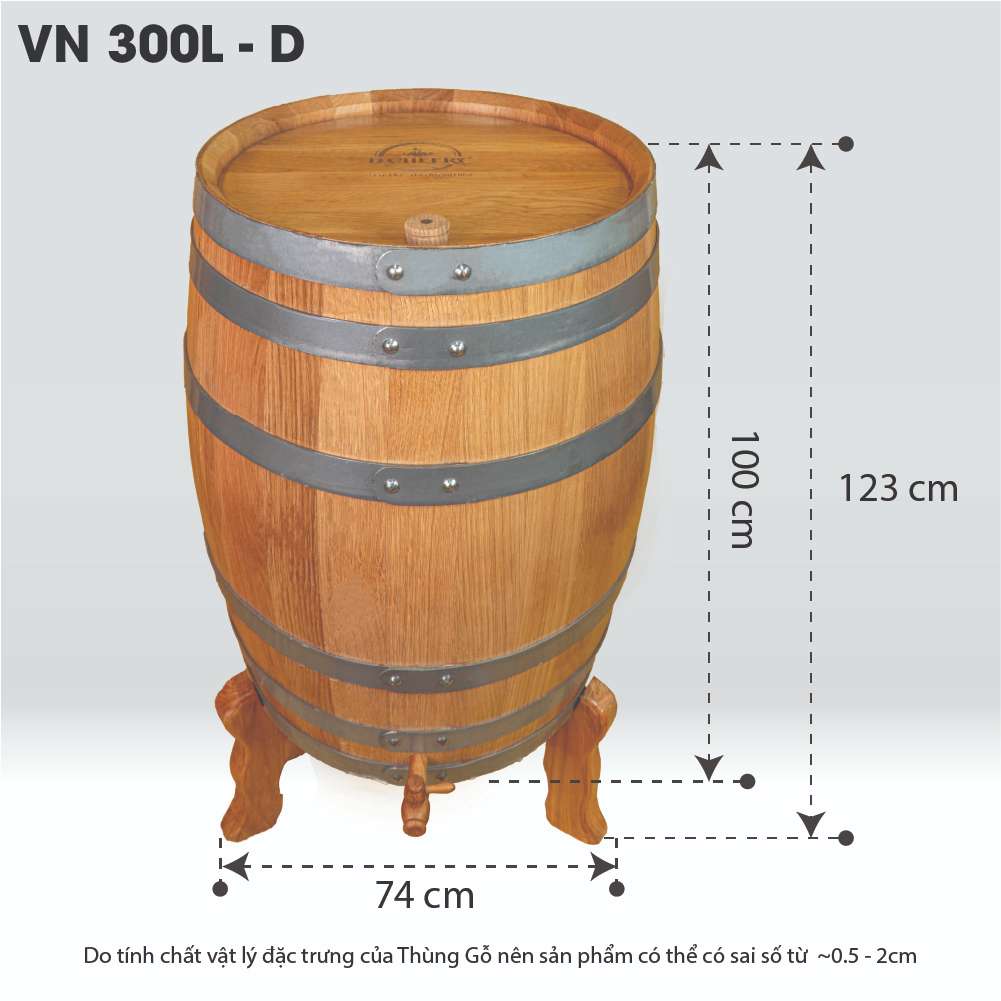 Thùng Gỗ Sồi D.CHEERY 300L