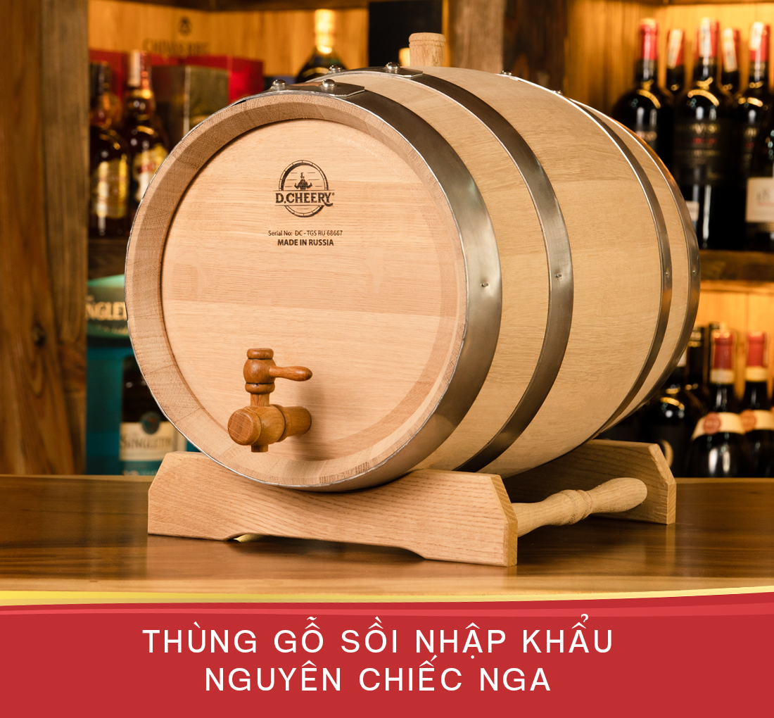 Thùng Gỗ Sồi nhập khẩu