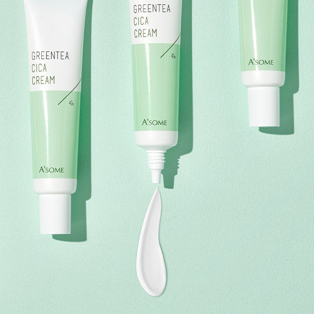 Kem dưỡng ẩm tự nhiên A'some Greentea Cica Cream 40ml