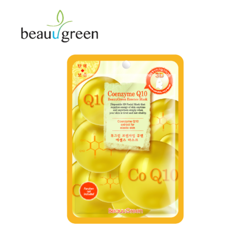 Mặt nạ tinh chất Coenzyme Q10 Essence 3D Sheet Mask - Beauugreen