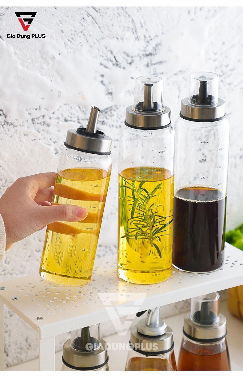 Bình Đựng Dầu Ăn Thuỷ Tinh Zibo | Thuỷ tinh borosilicate bền, chịu nhiệt, chịu lực..