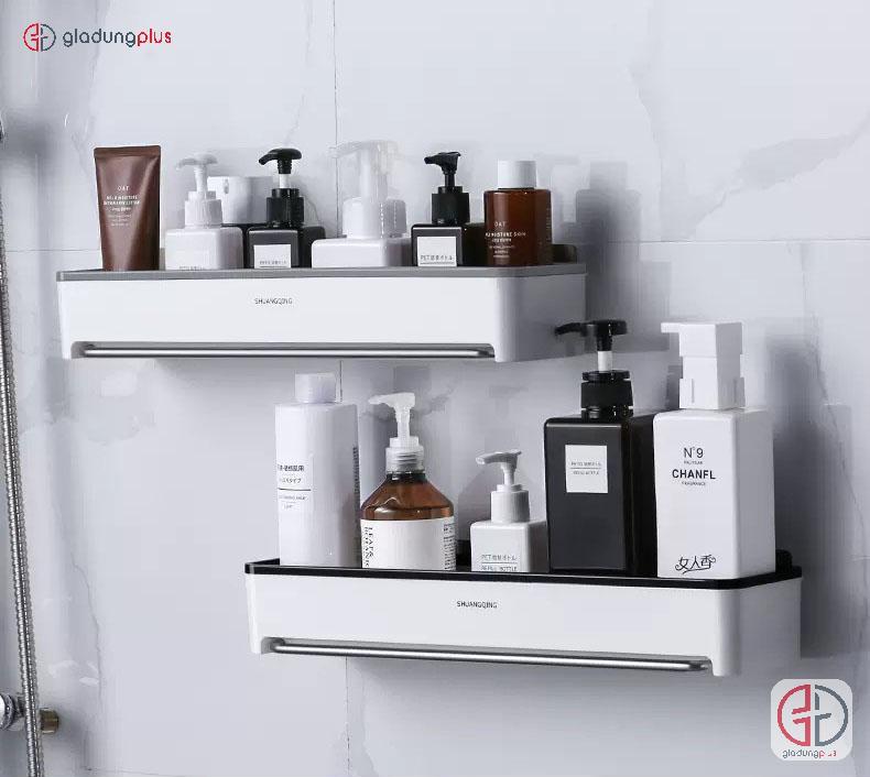 2 Kệ Dán Tường Nhựa ABS Đa Năng Cho Phòng Tắm