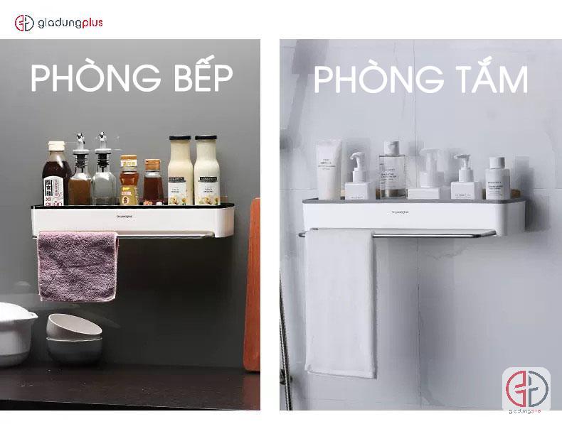 kệ dán tường đa năng shuangqing có thể dùng cho cả phòng bếp và phòng tắm