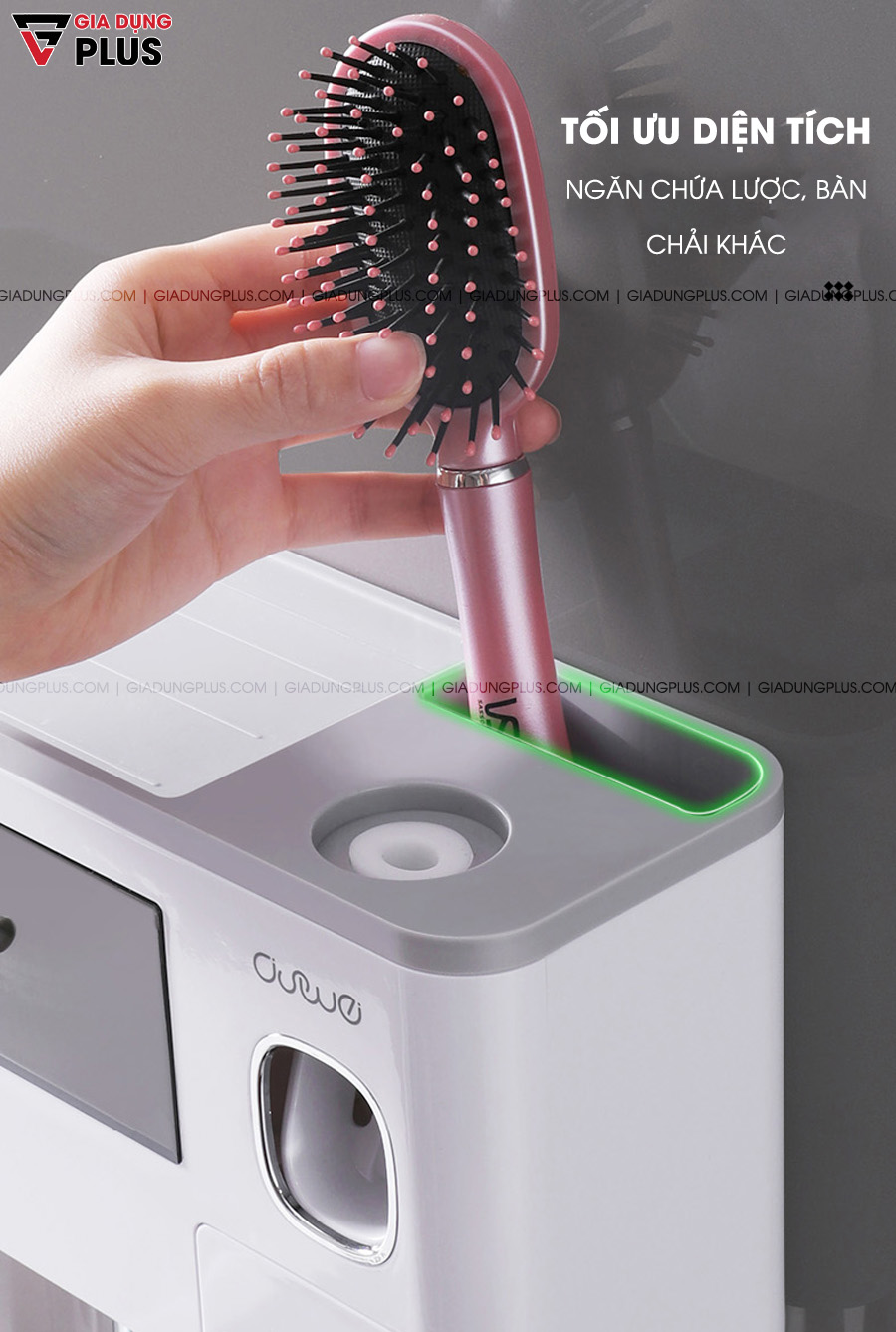 Giá kệ để đồ treo phòng tắm tích hợp nơi để lược chải hoàn hảo