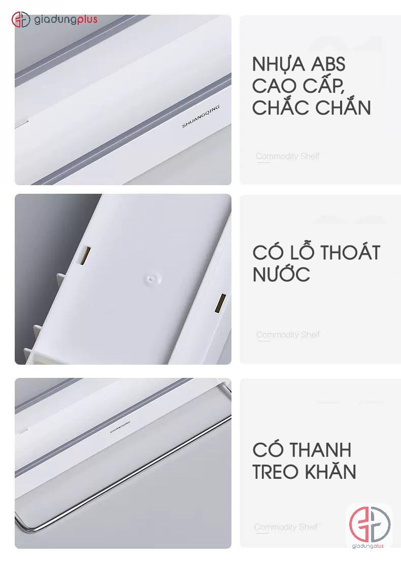 các ưu điểm tiện ích của kệ dán tường đa năng shuangqing