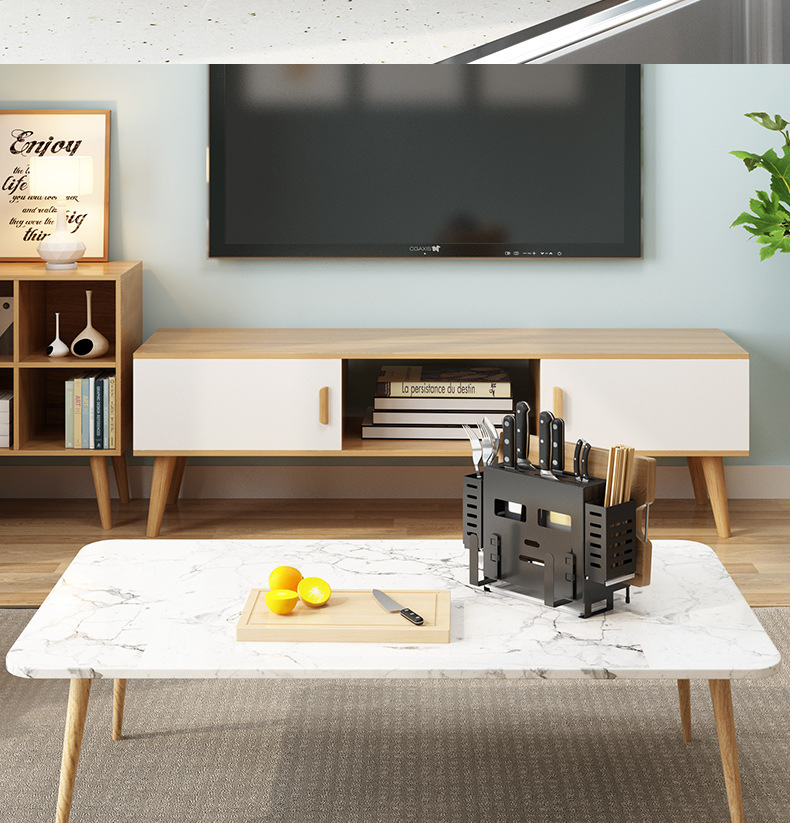 Kệ Để Dao Thớt & Đũa Đa Năng (Đặt Bàn & Treo Tường) Bằng Inox SUS 201, Sơn Tĩnh Điện | Tiggang