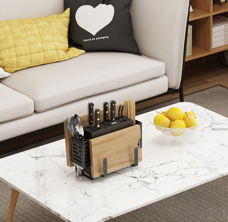 Kệ để dao - đũa - thớt đa năng Tiggang đặt bàn gọn gàng, nhìn thật tinh tế
