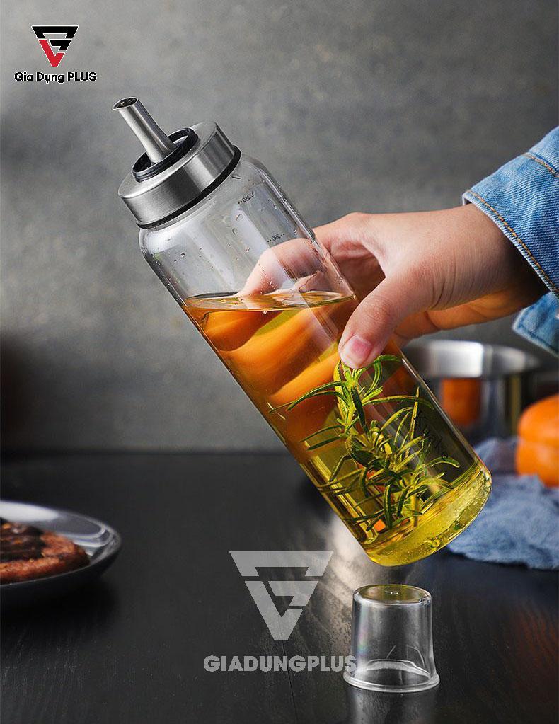 Bình Đựng Dầu Ăn Thuỷ Tinh Zibo | Có Vòi Rót Rất Tiện Lợi & Sạch Sẽ