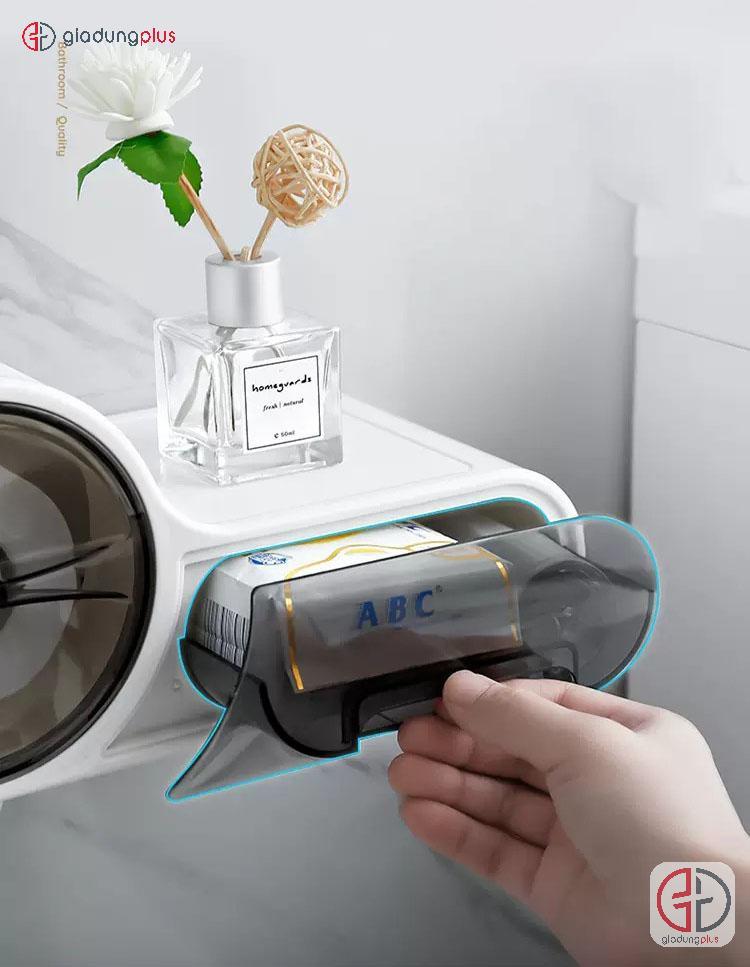 ngăn để giấy vệ sinh vuông của Hộp Đựng Giấy Vệ Sinh Dán Tường shuangqing