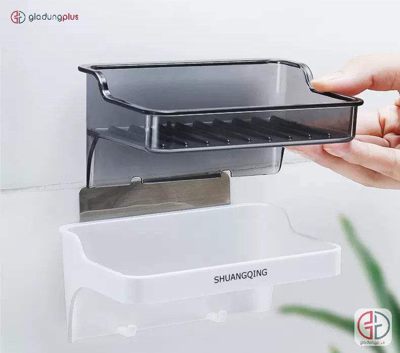 Thiết kế tách rời, dễ dàng vệ sinh của Kệ đựng xà bông dán tường ShuangQing