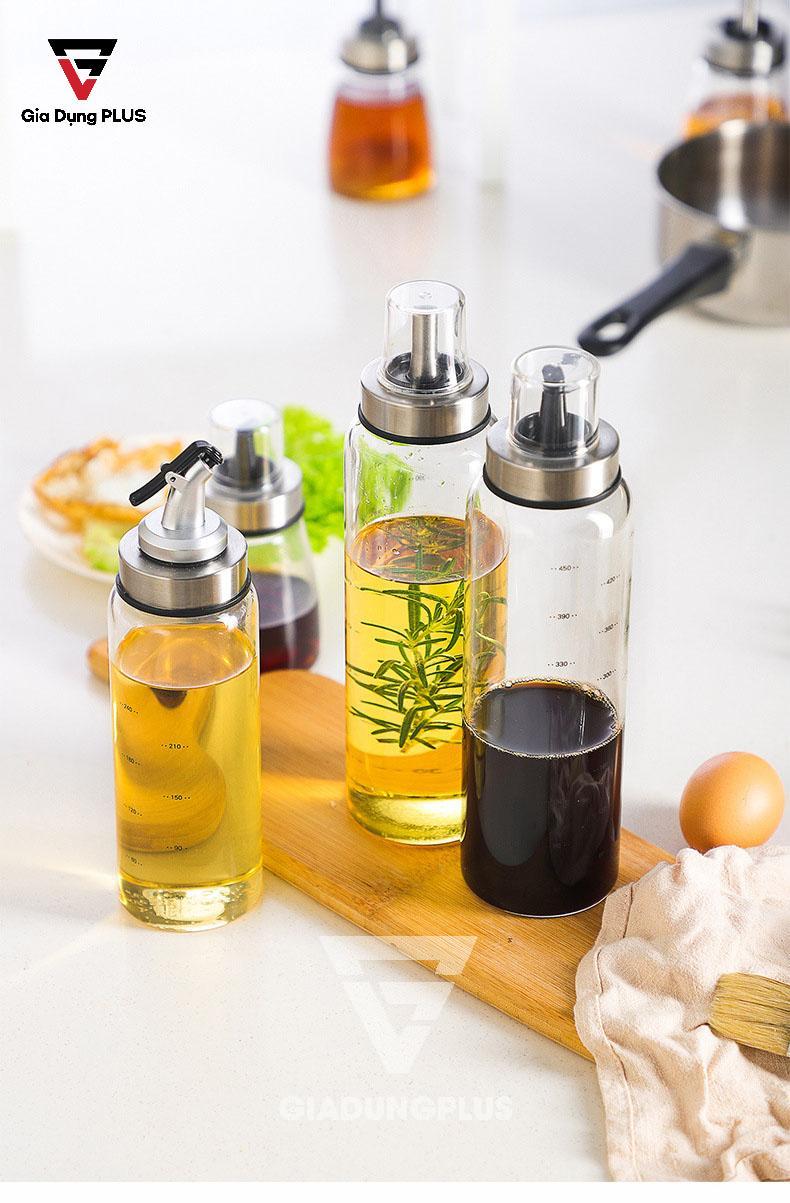 Bình Đựng Dầu Ăn Thuỷ Tinh Zibo | Có tới 3 loại vòi với ba phong cách khác nhau