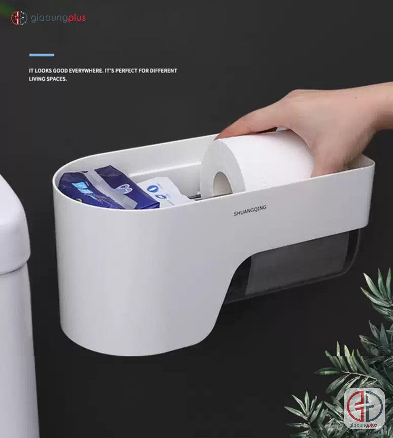 cách bỏ giấy vào hộp đựng giấy vệ sinh mẫu 2 của shuangqing