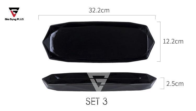 Bộ Hộp Đựng Gia Vị Sứ Cao Cấp & Sang Trọng Cho Nhà Bếp | Thiết Kế Hình Kim Cương, Phong Cách Bắc Âu - Kích thước sản phẩm