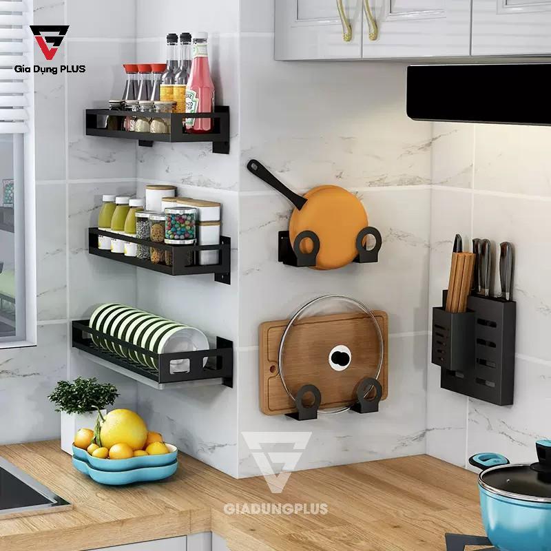 Bộ Kệ Phòng Bếp Dán Tường (INOX 304 + Sơn tĩnh điện) Cao Cấp Cho Nhà Bếp