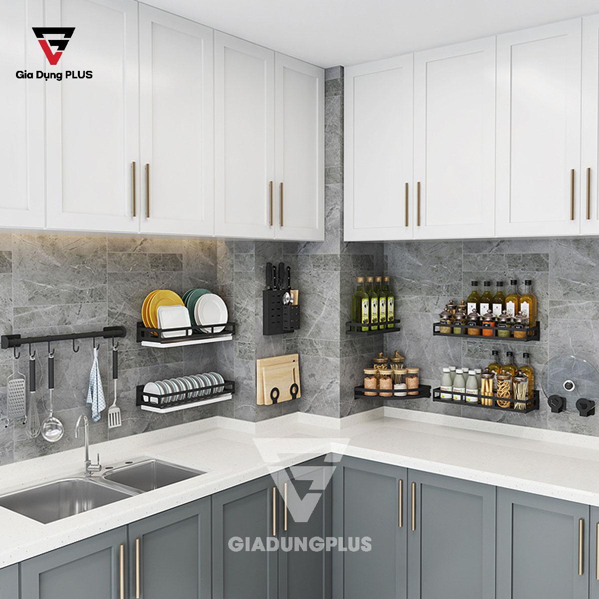 Bộ Kệ Giá Inox 304, Dán Tường Cho Nhà Bếp | Đẹp, sang trọng, cao cấp