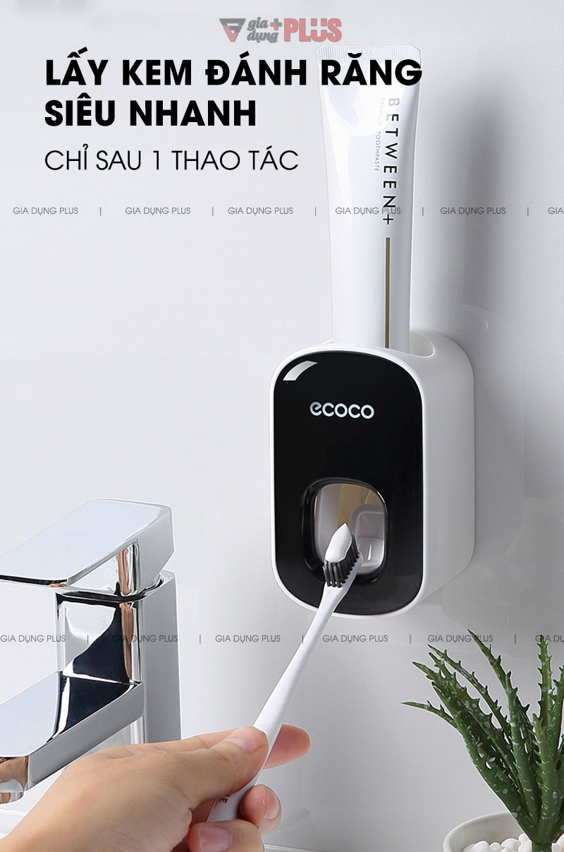 Lấy kem đánh răng siêu nhanh chỉ sau 1 cái nhấn - tiết kiệm thời gian, chăm chỉ đánh răng hơn rất nhiều  | Dụng cụ lấy kem đánh răng tự động Ecoco chính hãng