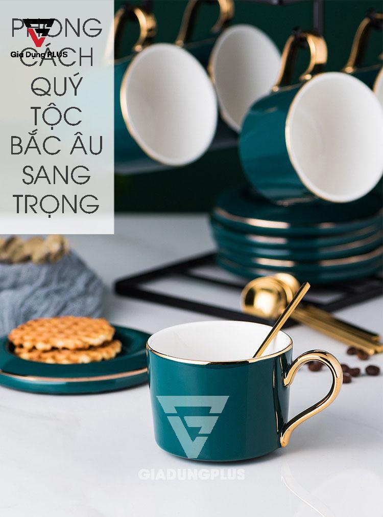 Bộ Ấm Trà Cao Cấp & Cực Đẹp Bằng Sứ - Màu Xanh Ngọc Lục Bảo Sang Trọng - Phong Cách Quý Tộc Bắc Âu | Cực đẹp và sang trọng