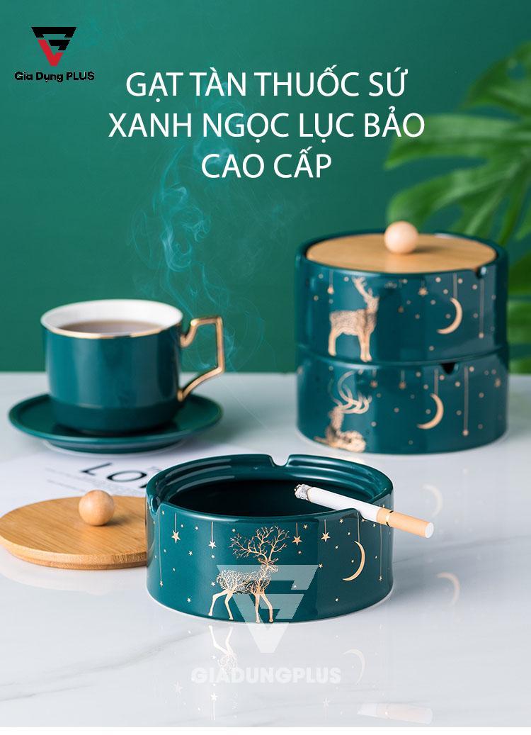 Gạt Tàn Thuốc Bằng Sứ Cao Cấp Qianhuiju | Sang trọng và quý phái