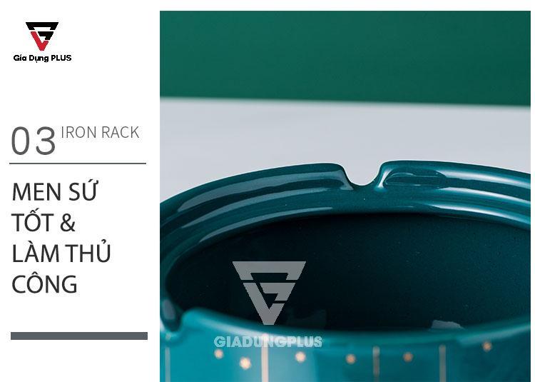 Gạt Tàn Thuốc Bằng Sứ Cao Cấp Qianhuiju | Men sứ cao cấp, không bám bẩn