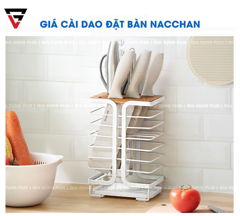 Giá Cài Dao Đa Năng Đặt Bàn Có Khay Hứng Nước Sạch Sẽ | Nacchan