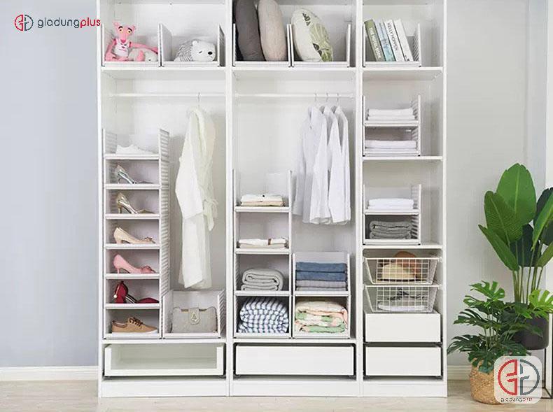 Kệ Chia Vách Ngăn Tủ Bằng Nhựa Thông Minh, Đa Năng Giúp Tủ Quần Áo Gọn Gàng