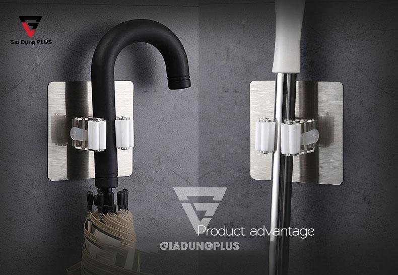 Giá Kẹp Chổi, Cây Lau Nhà Đa Năng Dán Tường | Không Cần Khoan Tường ShuangQuing | Đa năng cho nhà bếp và phòng tắm, phòng khách