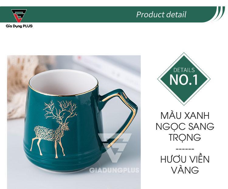 Bộ Ấm Trà Gốm Sứ Sang Trọng Màu Xanh Ngọc Lục Bảo Cao Cấp Qianhuiju | màu xanh ngọc sang trọng kết hợp với viền vàng