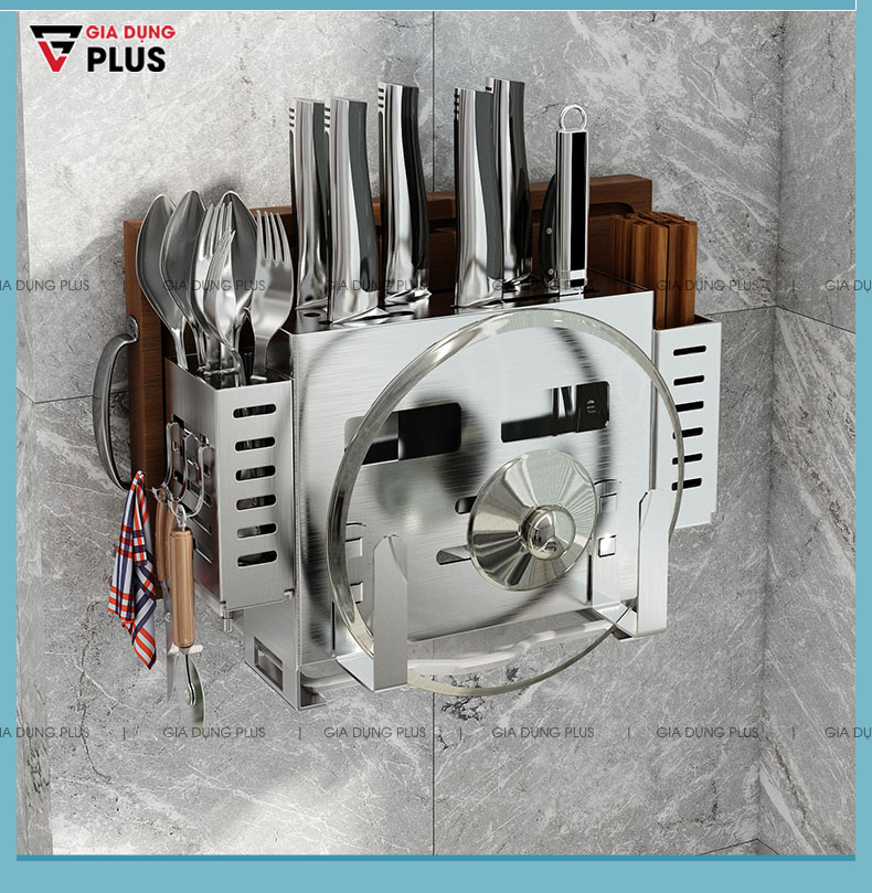 Thiết kế sang trọng giúp bếp gọn gàng, tinh tế và nâng cấp hơn  | Hộp để dao đũa thớt đa năng inox 304 Tiggang