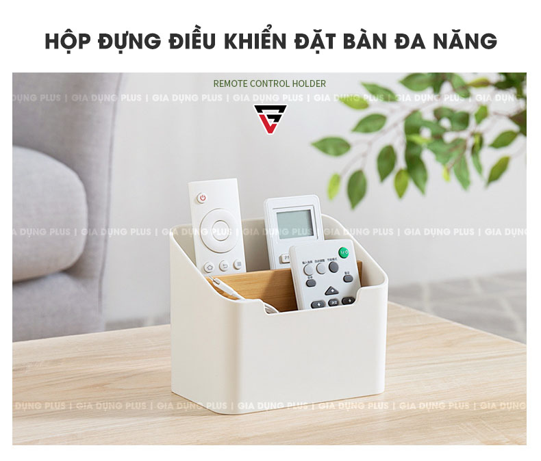 Hộp Đựng Điều Khiển - Remote Đa Năng Đặt Bàn (Nhựa & Gỗ) | Nacchan