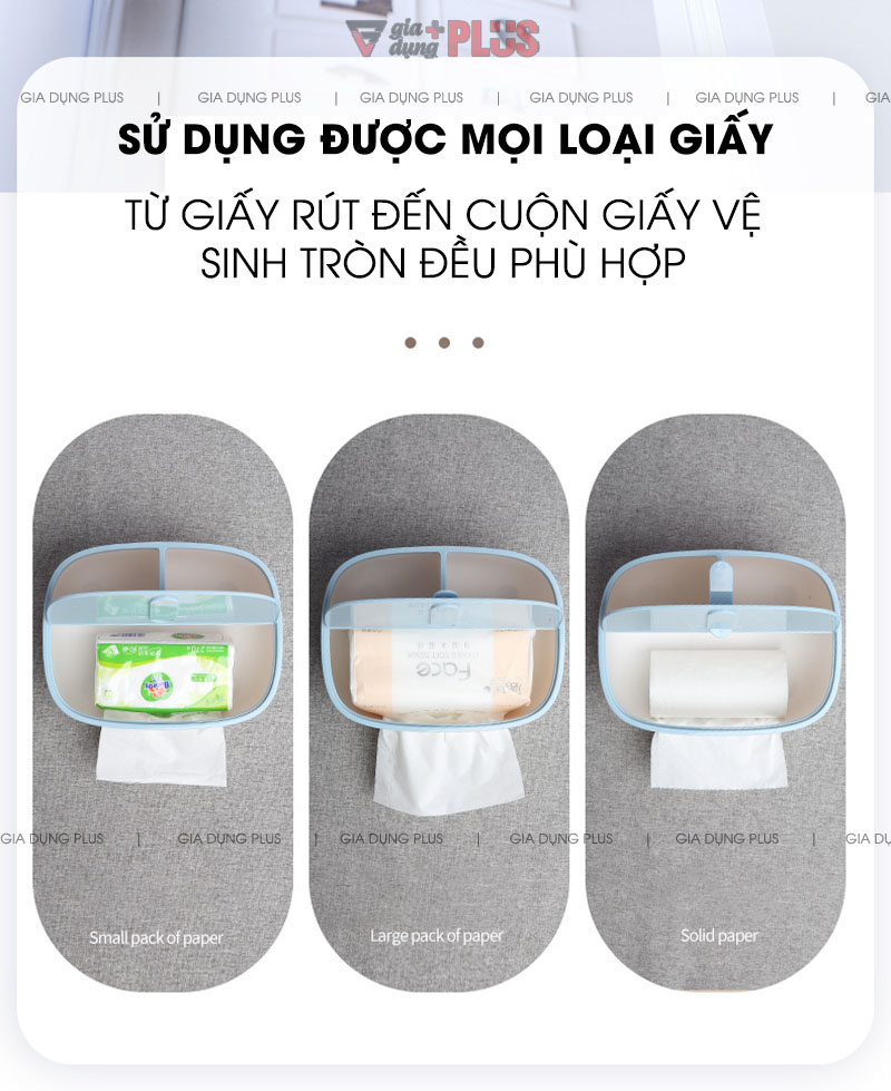 Sử dụng được mọi loại giấy từ giấy vuông loại nhỏ, loại lớn hay giấy tròn đều có thể dùng được với hộp đựng giấy ăn Ecoco