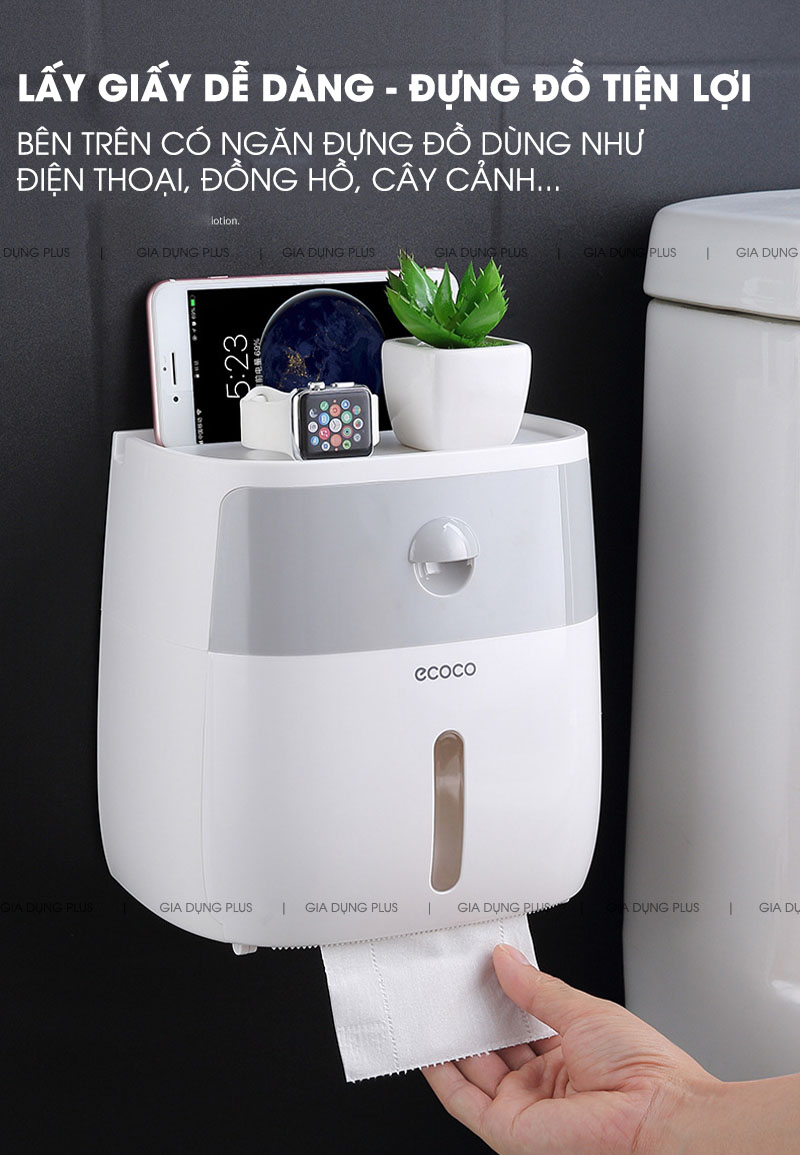 Lấy giấy dễ dàng với lưới nhọn cắt giấy, thiết kế có đường kẻ trong suốt giúp nhìn vào bên trong giúp kiểm soát được lượng giấy đang còn sử dụng