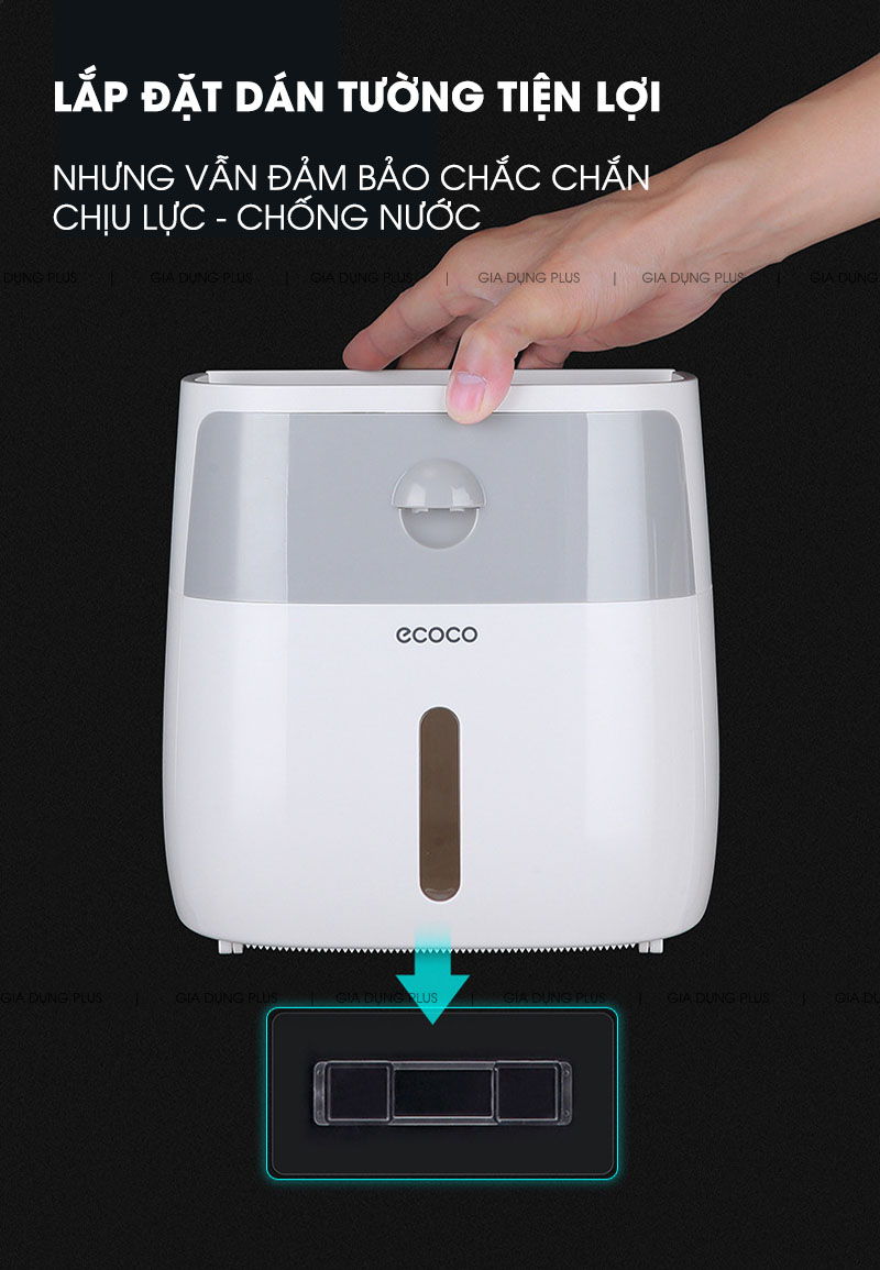 Lắp đặt dán tường chắc chắn mà không cần khoan tường, tiết kiệm thời gian công sức trong việc lắp đặt và di chuyển - miếng dán chịu lực, chống nước 100%