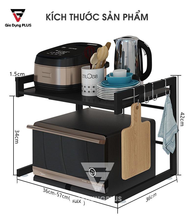 Kệ Để Lò Vi Sóng Hai Tầng INOX Thông Minh Tiggang | Kích thước của sản phẩm