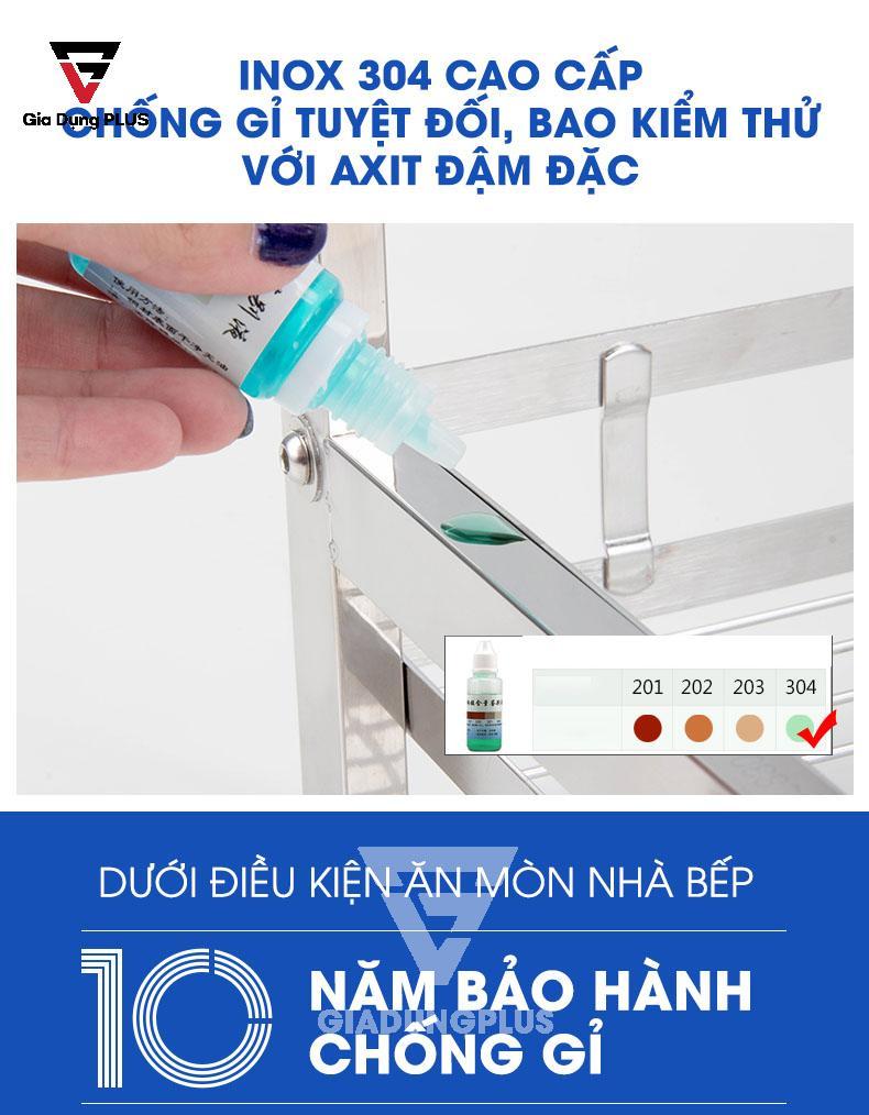 INOX 304 - cao cấp và sang trọng, chống gỉ tuyệt đối | Kệ đựng gia vị đặt bàn bằng inox 304 tiggang