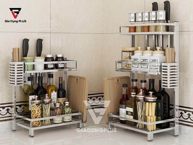Mua ngay trên Gia Dụng Plus với giá cả cực kỳ phải chăng | Kệ đựng gia vị đặt bàn bằng inox 304 tiggang