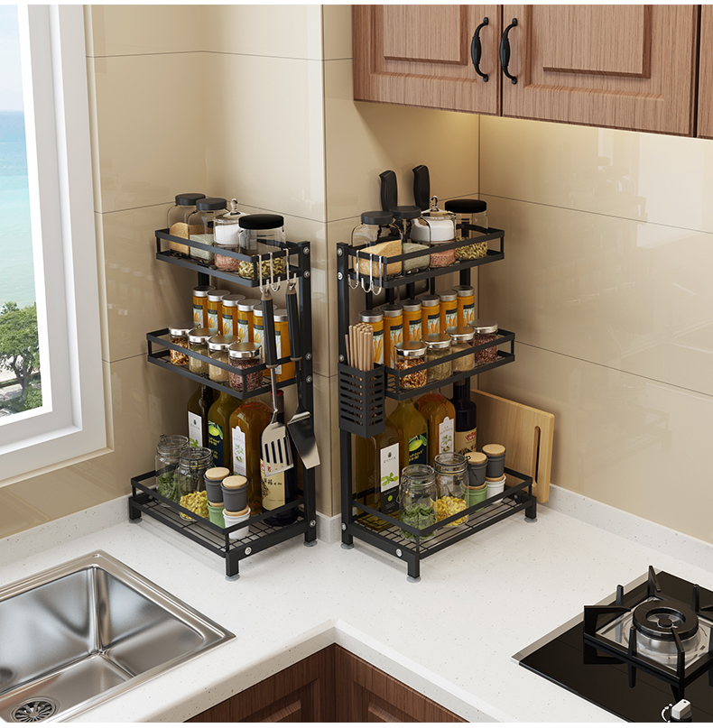 Kệ gia vị đặt bàn hai tầng & ba tầng INOX SUS 201 của Tiggang | Dễ dàng tháo rời để vệ sinh khi bị bẩn