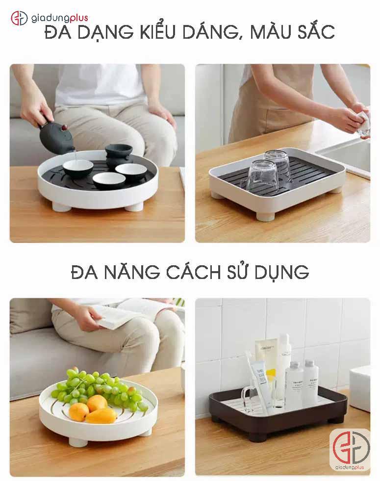 Khay trà nhựa JIANXIA có nhiều cách sử dụng rất tiện ích
