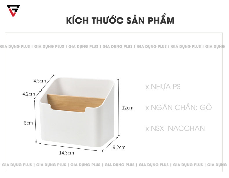 Kích thước của Hộp Đựng Điều Khiển - Remote Đa Năng Đặt Bàn