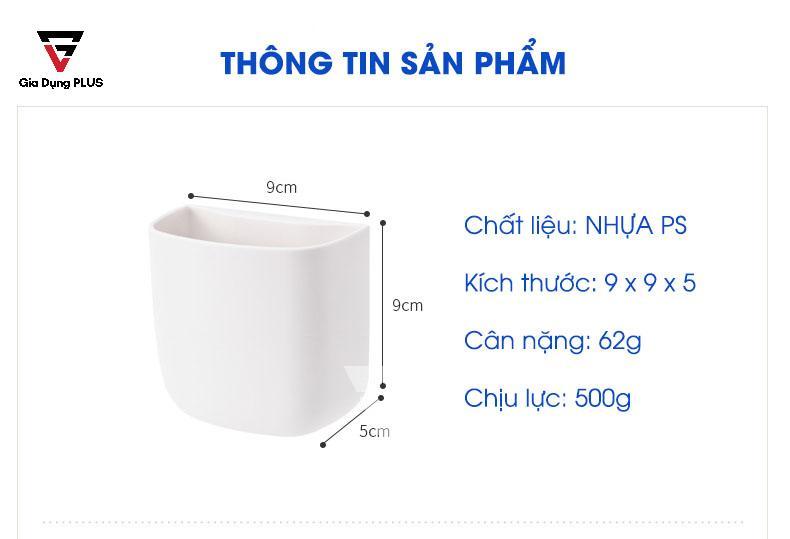 Thông tin về chất liệu & kích thước của hộp đựng điều khiển từ xa dán tường Nacchan