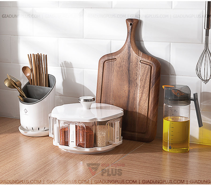 Bộ hộp đựng gia vị xoay 360 độ thông minh Jianxia | Còn chần chừ gì nữa mà không sở hữu ngay 1 bộ sản phẩm này cho bếp nhà mình
